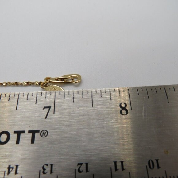 American Standard Bracelet 7" Gold Tone Twisted Chain Lobster Claw Safety Clasp - Picture 9 of 9